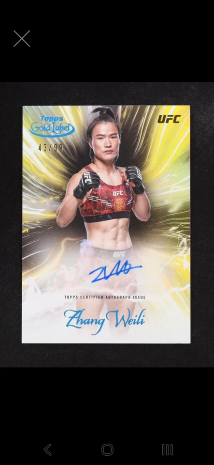 Zhang Weili 2024 Topps Gold Label UFC Surging Signatures Autograp - Image 1 of 1