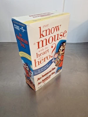 An American Tail 1 & Sequel, Fievel Goes West (VHS, 1986 & 1991) Box Set! - Image 1 of 4