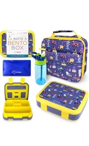 Bento Box, Insulated Lunch Bag, Ice Pack & Water Bottle Set for Kids - 5 - Picture 1 of 9