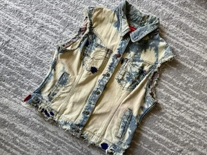 ECKO RED ELITE Denim Vest bleached distressed sz XL EST 1972 - Picture 1 of 10
