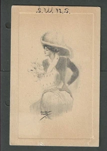 Ca 1912 Post Card Pretty Woman - Picture 1 of 1