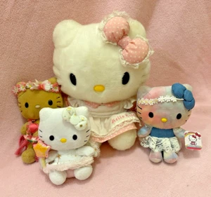 HELLO KITTY - Lot of 4 - Stuffed Animals Cat Kitty - Hawaiian Kitty - EUC! - Picture 1 of 7