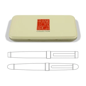 ACME Studio FRANK LLOYD WRIGHT Empty Tin Box for Bullet Or Flat Top Pens - Picture 1 of 1