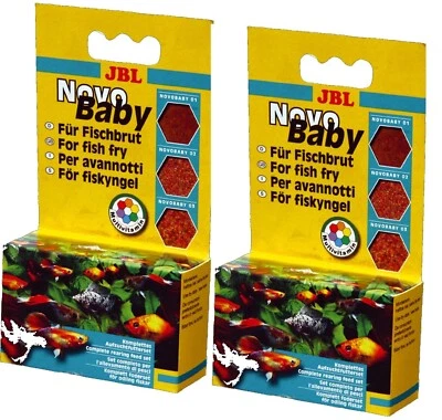 JBL 2x 30ml NovoBaby / je 20ml fein, mittel, grob Aufzuchtfutter für Guppy Platy - Bild 1 von 2