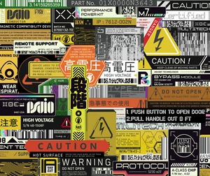 20/40 Cyberpunk Decal Stickers - Glossy Vinyl - Water Resistant Futuristic - Picture 1 of 3