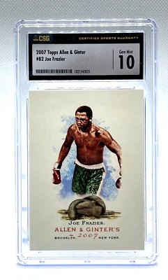 2007 Topps Allen & Ginter’s #82 Joe Frazier Boxing Card CSG 10 Pop 2 - Image 1 of 4