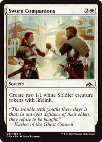 4 Sworn Companions ~ Near Mint Guilds of Ravnica 4x x4 Playset UltimateMTG Magic - Image 1 of 1