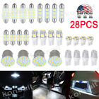6500K LED Interior Lights Bulbs Kit Car Trunk Dome License Plate Lamps 28pcs NEW