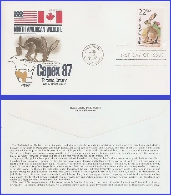USA5 #2305 U/A ARTMASTER FDC   Black-tailed jack rabbit - Image 1 of 1