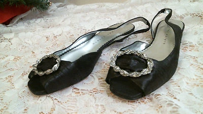 Zapatos cómodos MARTINEZ VALERO Tacones Talla 7 1/2 M TELA NEGRA Foto 1 de 4