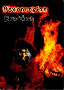 Germany,  HARZ MOUNTAIN REGION  Hexenregion~Brocken  WITCH~BONFIRE  4X6 Postcard - Picture 1 of 2