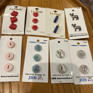 lote de botones costura La Mode/ JHB 8 tarjetas - Imagen 1 de 7
