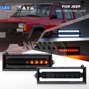 LED Turn Signal DRL Parking Light For 1984-96 Jeep Cherokee XJ Wagoneer Comanche - Picture 1 of 12