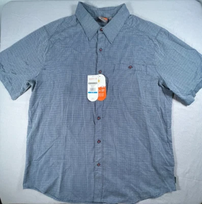 Merrell Mens Short Sleeve Shirt XL Blue UPF 30+ Short Sleeve Hiking Fishing - Image 1 of 4