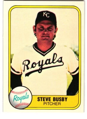 1981 Fleer #33 Steve Busby Kansas City Royals - Image 1 of 2