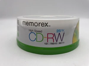 Memorex 25PK Spindel High Speed CD-RW 12X 700MB 80min • NEU! Siegel - Bild 1 von 5