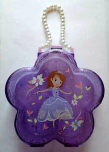 Disney PRINCESS Borsa a mano in plastica dura viola trasparente libro tascabile - Foto 1 di 7