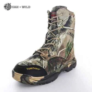 Desert Camouflage Men's Boots Combat Outdoor High Top Shoes Hunter Sneakers - Picture 1 of 12