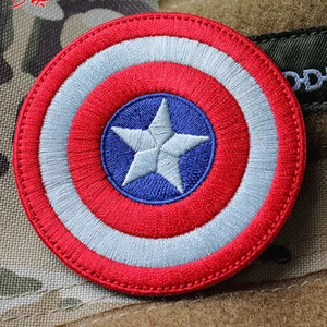 Captain America PATCHES BADGE USA ARMY EMBROIDERED Hook PATCH - Picture 1 of 6