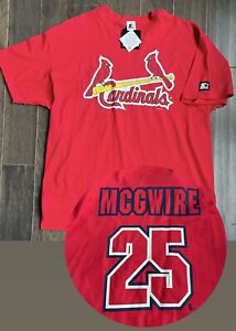 Vintage St Louis Cardinals Mark McGwire Jersey T-Shirt Sz  X-Large Starter MLB