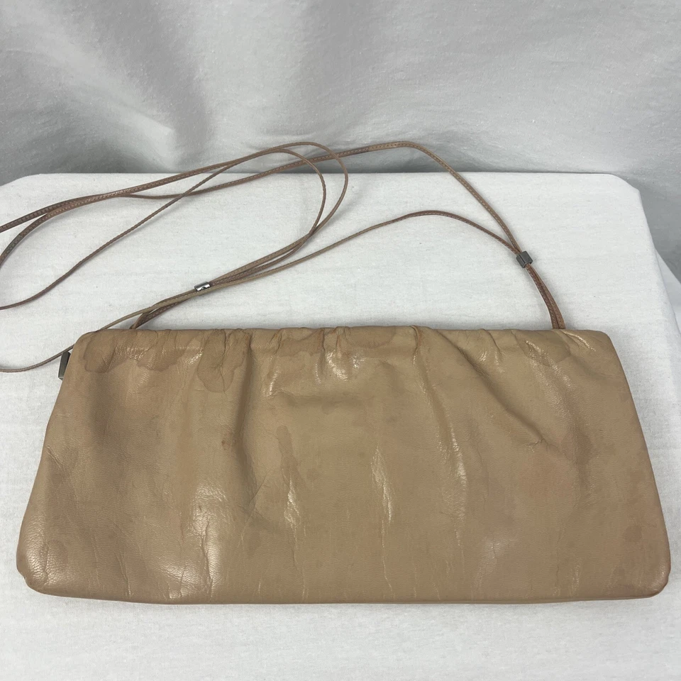 Sergio Rossi Leather Clutch Shoulder Beige Bag - Image 1 of 4