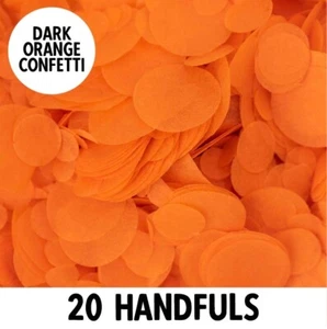 Biodegradable Wedding Confetti | DARK ORANGE | Circle Tissue Paper | 20g Bag - Picture 1 of 4