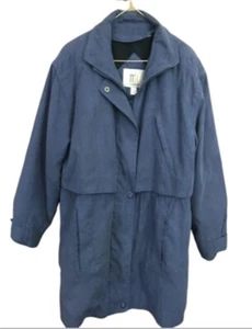 MIsty Harbor Women’s Parka Coat Winter Jacket Blue SZ S Zipper & Snaps 3 Pockets - Picture 1 of 10