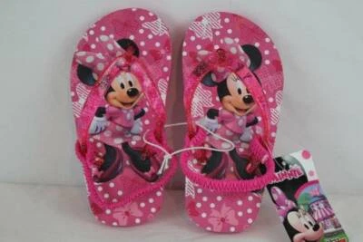 Новый ребенка ясельного возраста девочек Минни-Маус сандалии средний 7 - 8 шлепанцы туфли Disney розовый - Изображение 1 из 2