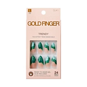 KISS GOLDFINGER GEL READY TO WEAR 24 NAILS GLUE INCLUDED - #GD41 - Picture 1 of 7