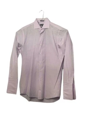 Camisa slim fit roxa casual com abotoaduras Sarar 16 34/35 - Imagem 1 de 4