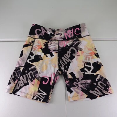 New Calvin Klein Ladies Logo High Rise Bike Short L Logo Multi Color (C21-7) - Image 1 of 4