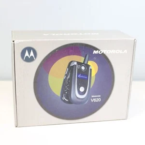 Vintage Motorola V620 Flip Phone Black In Box Complete International - Picture 1 of 6