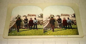 c1910 Color Litho Stereoview Card THE ESKIMOS AT HOME NR - Picture 1 of 1