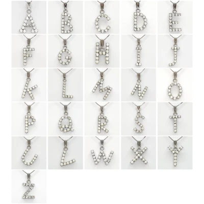 Womens Jewelry Gift 925 Sterling Silver Letter Initial Chain Necklace Pendant UK - Image 1 of 4