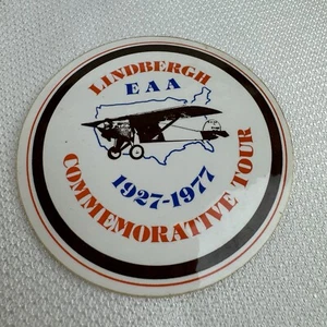 1977 Lindbergh Commerative Tour VTG 3" Decal Sticker EAA Experimental Aircraft - Picture 1 of 3