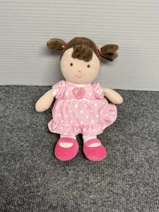 Carter's Child of Mine 8 Zoll Rassel Plüschpuppe Stofftier rosa braune Haare - Bild 1 von 4