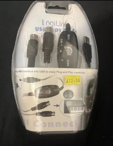 USB MIDI CABLE LOGILINK UA0037 (A/N UA0037) nuovo - Picture 1 of 4