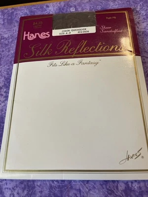 Hanes Quicksilver 真丝反射连裤袜 Hosiery 透明尺寸 AB 全新 — 第 1/3 张图片