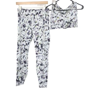Athleta Damen Größe M 2-teiliges Set Rainier Leggings Hose Sport BH lila - Bild 1 von 8