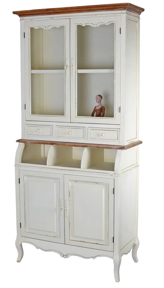 Küchenschrank Antik Buffet Vitrinenschrank Küchenvitrine Holz Küchenanrichte - Bild 1 von 3