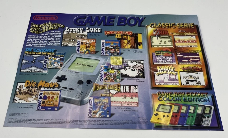 Nintendo Gameboy GB Nintendo 64 N64 Poster Werbung Flyer Beiheft Original - Bild 1 von 2