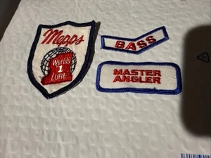Vintage Mepps Worlds #1 Lure Fishing Patch - 3 x 4 inch - Picture 1 of 2