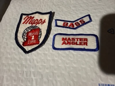 Vintage Mepps Worlds #1 Lure Fishing Patch - 3 x 4 inch - Image 1 of 2