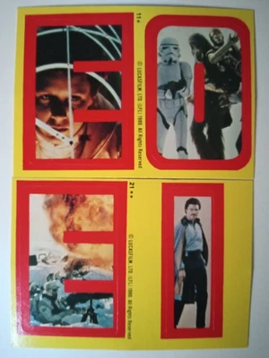 STAR WARS THE EMPIRE STRIKES BACK STICKERS #11 + 21 - Leia  1980 - Image 1 of 4