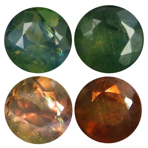 0.38 ct (2pcs) MATCHING PAIR Round Shape (4 x 4 mm) Unheated Alexandrite - Picture 1 of 3