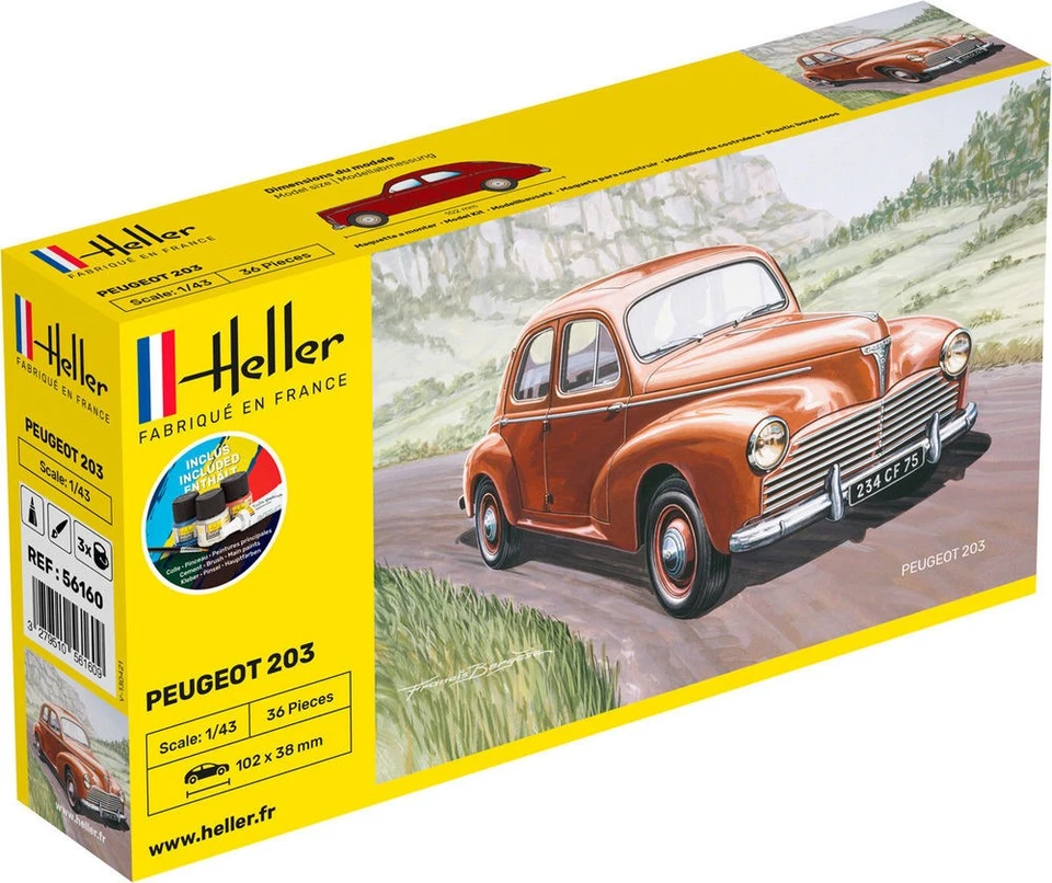 Heller 1:43 56160 STARTER KIT Peugeot 203 - NEU