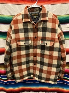 Vintage Timberland Wool Plaid Flannel Jacket Shirt Men's Size Medium - Picture 1 of 7