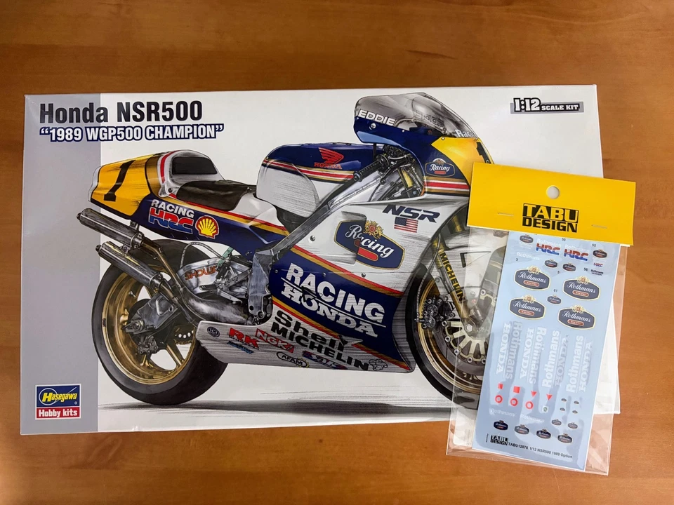 Hasegawa 21504 BK4 Honda NSR500 1989 WGP500Champion + Taboo Design Decals 1/12 - Image 1 of 1