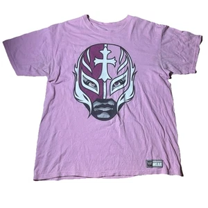 Rey Mysterio Rise Above Breast Cancer WWE Shirt Large Pink Authentic - Bild 1 von 5