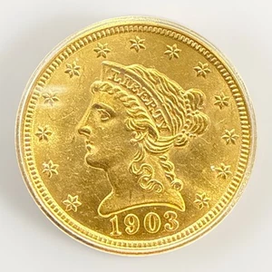 1903 P ICG MS 63 Gold Liberty Head $2.5 Coin Quarter Eagle MS63 - Picture 1 of 15